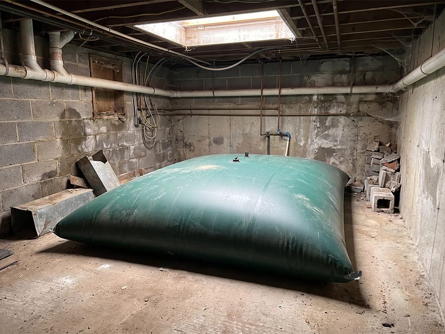 Installer sa citerne souple dans un vide sanitaire