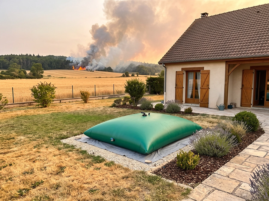 Puis-je utiliser ma citerne souple contre un incendie ?